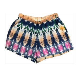 Tyche tye dye polyester high waist shorts flowy